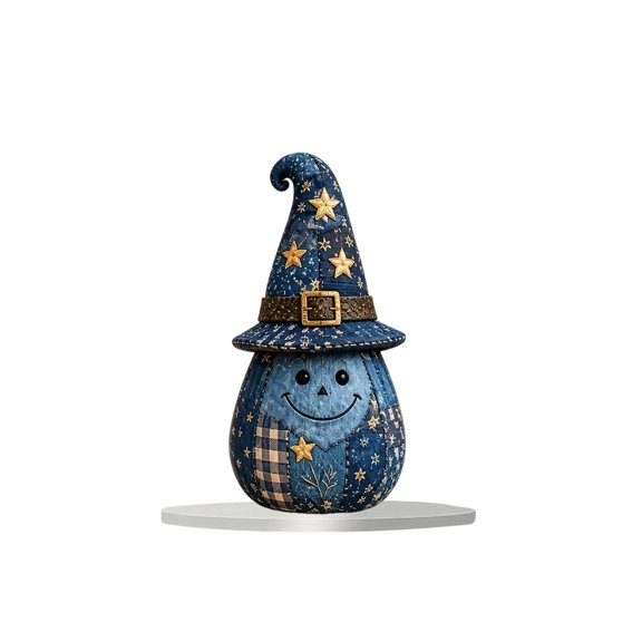 YuanGuangQ Halloween Acrylic Witch Hat Ornament, 2D Flat Standing Decorative Figurine Festive Tabletop Decor, for Desk Shelf Mantel Living Room Home Holiday Party Decoration