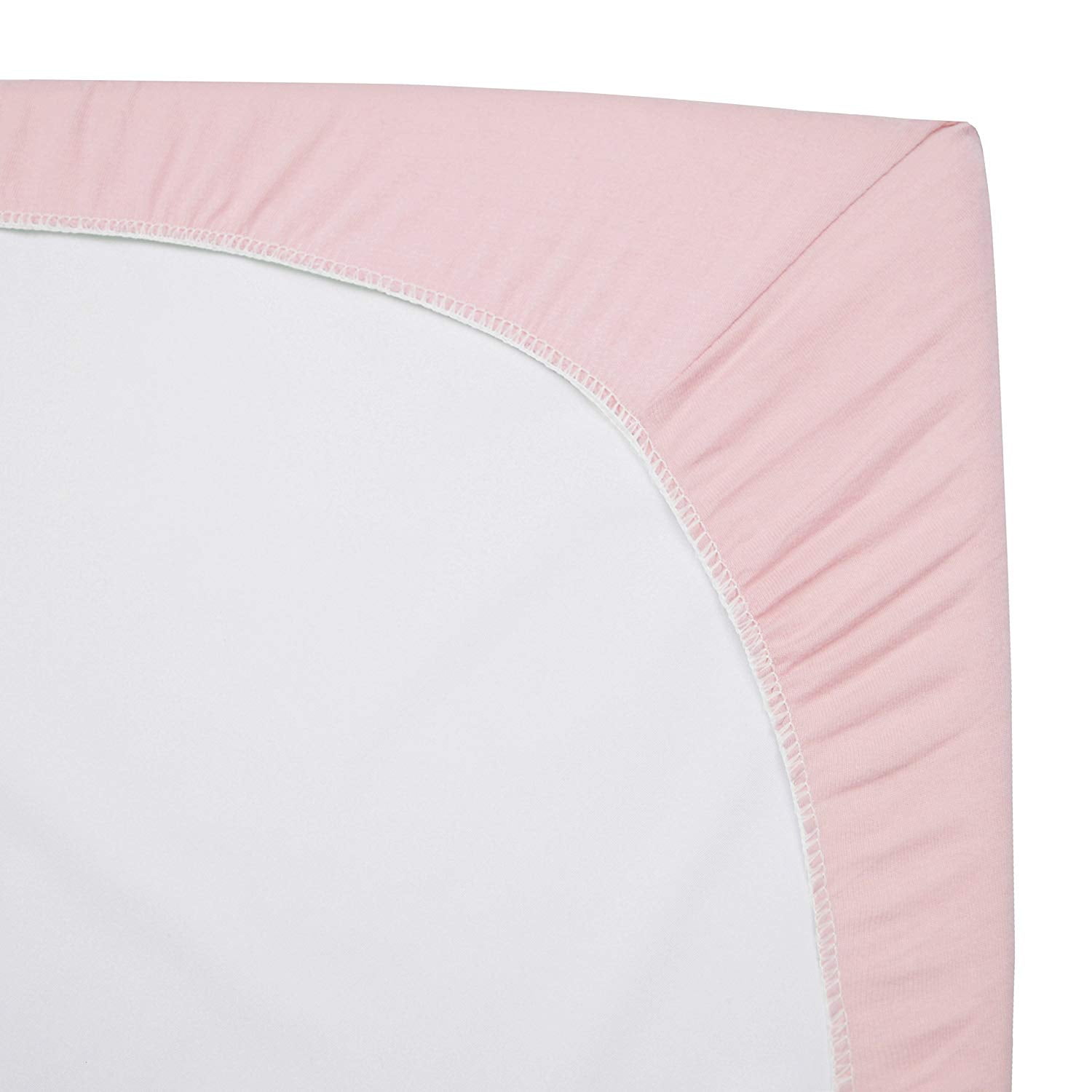 TL Care 3 Pack 100% Natural Breathable Cotton Jersey Knit Fitted Bassinet Sheet, Pink, 15" x 33", Soft Breathable, for Boys and Girls