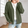 thumbnail image 3 of Stamzod Fall Cardigans for Women V Neck Long Sleeve Button Down Knit Waffle Cardigan Plus Size Clothes, 3 of 10