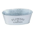 thumbnail image 2 of Mini Metal Farmhouse Oval Shaped Garden Planter Pail - ''Flowers & Garden'' Set of 2, 2 of 2
