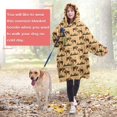 thumbnail image 4 of Beige Buffalo Pattern Wearable Oversized Blanket,Wearable Blanket Hoodie for Adults,Cozy Hooded Blankets with Super Pockets,Super Warm Fuzzy Pullover for Women & Men, 4 of 6