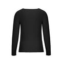 thumbnail image 5 of IROINNID Womens Sweater V-Neck Pullover Sweater Solid Color Leisure Mid-Length Long Sleeve Knitted Sweater Bottoming Shirt Tops Blouse, 5 of 8