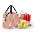 thumbnail image 4 of Yiaed Rabbit So Cute Print Insulated Lunch Bag Reusable Cute Tote Lunch Box, Leakproof Cooler Lunch Bags for Work Office Travel School Picnic, 4 of 5