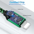 thumbnail image 7 of Bioonis Compatible for iPhone Charging Cable, 6FT Light-ning Cable, Nylon Braided Fast Charging High Speed Data Sync Transfer USB Cord Compatible with iPhone 14 13 13Pro 12 11 Max XS XR iPad(Green), 7 of 7