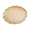 thumbnail image 3 of Fancyes Bamboo Basket Tray Bread Basket Decorative Tray Rustic Hand Weave Serving Basket Serving Tray for Outdoor Party Picnic Fruit L, 3 of 8
