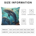 thumbnail image 5 of JRXY  Dolphins Ocean Galaxy Art Beautiful Throw Pillow Case Cover Cushion Pillowcase for Sofa Bed Chair Living Room Home Decor White, 5 of 5