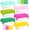 Pink Green Yellow, variant on 6Pcs Plastic Table Cloth Disposable, Assorted Color Rainbow Tablecloth Colorful Neon Rectangle Bulk Solid Table Cover for Birthday Wedding Graduation Fiesta Home Party Decorations(54x72 Inch)