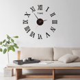 thumbnail image 4 of 3D Acrylic Digital Wall Clock: 40cm Round, Roman Numerals, Mirror, Quartz, Self-Stick, 4 of 9