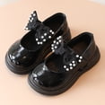 thumbnail image 4 of CAICJ98 Toddler Girl Shoes Fashion Spring Summer Children Sandals For Girls Flat Open Toe Rhinestone Solid Bowknot Princess Style,Black, 4 of 4