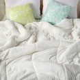 thumbnail image 6 of DOMDEC Luxury Flannel Fleece Comforter with Plush Sherpa Back - Faux Fur Blanket, Winter Warmth, White King Size 104x90 Inches, 6 of 8