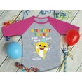 thumbnail image 3 of Baby Shark Toddler Birthday Shirt Birthday Boy Girl Shirt 3/4 Sleeve Baseball Jersey Toddler Shirt 5T Pink, 3 of 5