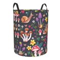 thumbnail image 2 of Kll Mushrooms Snails Butterflies Waterproof Foldable Laundry Hamper Bucket With Handles For Storage Bin,Kids Room,Home Organizer (Small), 2 of 8