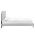 thumbnail image 4 of Modway Current Performance Velvet Twin Platform Bed in Light Gray, 4 of 11