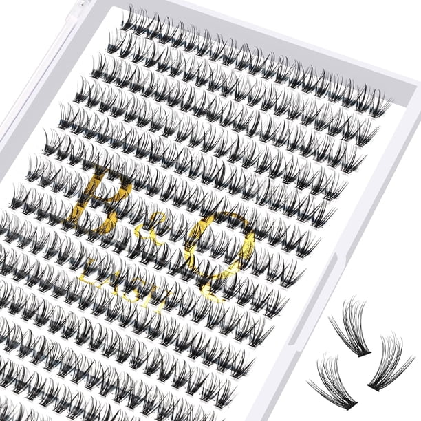 B&Qaugen Easy Fan Lashes D-0.03-19 B&Qaugen Easy Fan Volume Lashes 0.03 Extensiones de pestañas D Curl Mega Lash Extension 9 a 25 mm Negro mate B&Q Easy Volume Fan Lashes (D-0.03,19 mm)