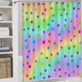 thumbnail image 5 of 4Pcs Dott Mint Green Shower Curtain Sets, Bathroom Set Decor with Non-Slip Bath Mat, Toilet Lid Rug and Contour Mat, 72 x 72inch, 5 of 8