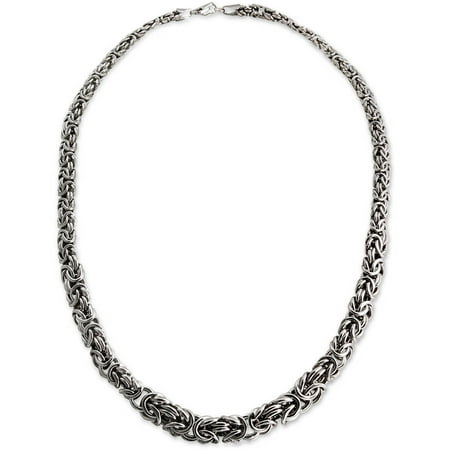 Sterling Silver Braided Necklace with Lobster Claw, 17