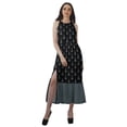 thumbnail image 1 of Moomaya Robe Longue Maxi de Fête pour Femmes en Rayonne Imprimée à Encolure Licou avec Fente avant, 1 of 4