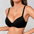 thumbnail image 2 of GEWSEY Women's Full Coverage Bras Lightly Lined Full Coverage Push Up Bras Soft Supportive T Shirt Bra (Black, 22C), 2 of 6