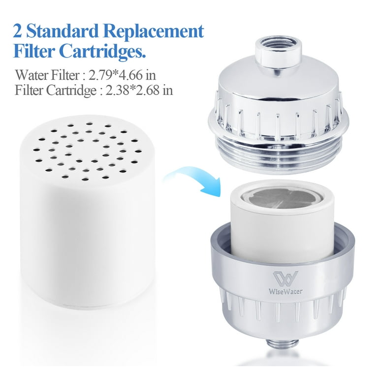 WiseWater Handheld Shower Head with Filter, 18 Stage Shower Filter for Hard  Water, High Output Shower Water Filter With Hose, 1 Replacement