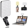 thumbnail image 2 of Luz para Selfies, 60 LED, 2200 MAh, Recargable, Luz de Relleno para Celular, 7 Modos, Luz Portátil con Clip para Teléfono, Tableta y Computadora Portátil., 2 of 7