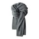 thumbnail image 4 of 2 bufandas largas informales a la moda para mujeres, hombres y adultos, Unisex, cómodas, deportivas, para acampar, otoño, cuello, chales cálidos gris oscuro gris claro Soledad bufanda de invierno, 4 of 10