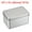 Silver Tone 4.21" x 2.87" x 2.36", variant on Uxcell Metal Tin Box Rectangular Empty Tinplate Storage Containers with Lids Silver Tone 3.54" x 3.54" x 2.17"