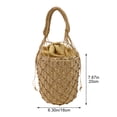 thumbnail image 4 of Wiywef Woven Women Handbag Female Straw Mesh Bag Summer Beach Bags Handmade Bucket Net Bag Rattan Knitte -handle Tote, 4 of 7