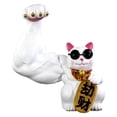 thumbnail image 4 of Chinese Lucky Cat Bras Oscillant Bonne Figurine Résine Chance Feng Shui Maison Porte Déco Intérieure Vol Blanc, 4 of 8