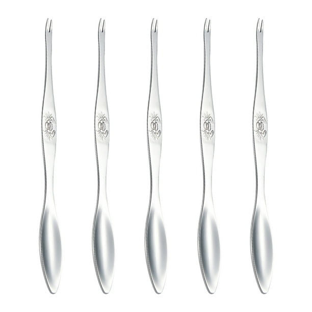 GOOHOCHY 5pcs Cangrejos útiles de cangrejos de piernas conjunto Lobster Shell Peeling Forks Abrebes para mariscos