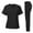 Black, variant on Scrubs for Women Set 2 Piece Stretch V Neck Scrub Top Jogger Pant with Cargo Pockets 2025 Navy XXL
