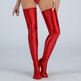 thumbnail image 4 of Skpblutn High Waist Tights Stockings For Women Shiny Silk Slippery High Elastic Shiny Thigh Leather Socks Adult Socks Comfortable Pantyhose Warm Pants Red, 4 of 6