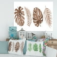 thumbnail image 2 of Tropical Palm and Monstera Leaf In Terracotta 32 in x 16 in Painting Canvas Art Print, by Designart, 2 of 4