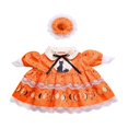 thumbnail image 3 of Porch Goose Halloween Outfit 19-23 Inch Orange Black Cat Moon Dress with Hat for Outdoor Front Porch Garden Yard Fall Season Decor, 3 of 7