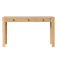 thumbnail image 4 of Hassch 52" Console Table with 3 Storage Drawers, Rustic Entryway Sofa Table for Living Room, Hallway, Easy Assembly, Light Oak, 4 of 10