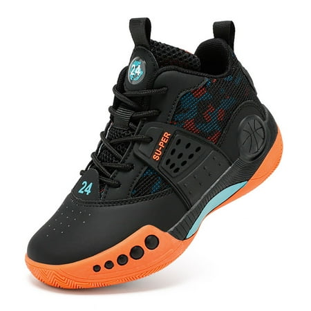 

Engtoy Boys High Top Sneakers Basketball Shoes Breathable Lightweight Running Shoes for Kids Fashion School Shoes Little/Big Kids