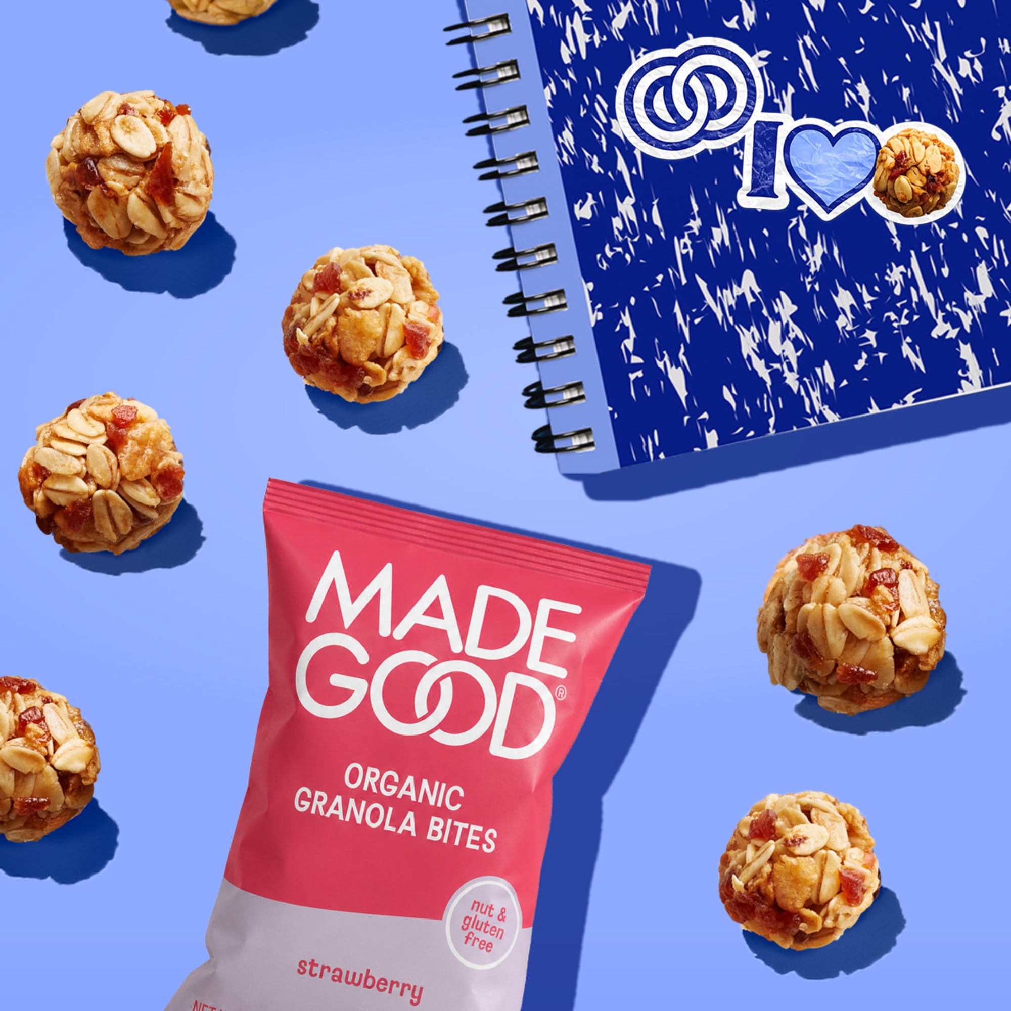 (3 pack) MadeGood Strawberry Granola Bites, 5 Count, 0.85 Oz Each