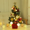 thumbnail image 3 of Simperf 20" Tabletop Christmas Tree, with LED String Lights, Artificial Mini Christmas Tree with DIY Ornaments, for Christmas New Year, Holiday Home Decorations, Christmas Tabletop Decor, 3 of 10
