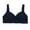 Black, variant on Gymayou Women Cotton Wireless Bra Breathable Print Wide Strap Bralette V Neck Comfort Full Coverage Everyday Bra Beige L