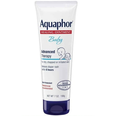 Aquaphor Baby Healing Ointment Advanced Therapy Skin Protectant 7 oz (Pack of 2)