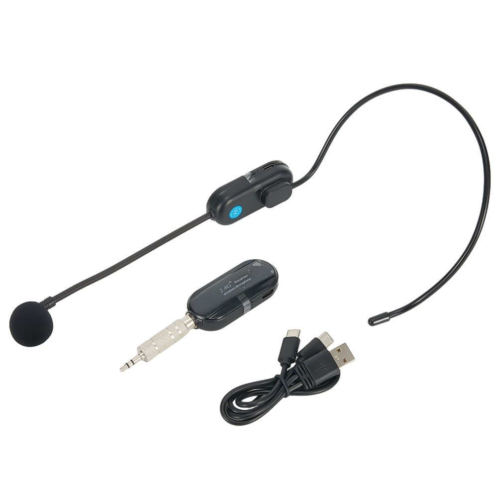 2.4G Wireless Microphone Headset 160FT Range Mic for Teach Outdoor Speech