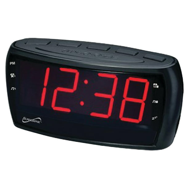 Supersonic Am Fm Alarm Clock Radio With, Alarm Clock Am Fm Radio
