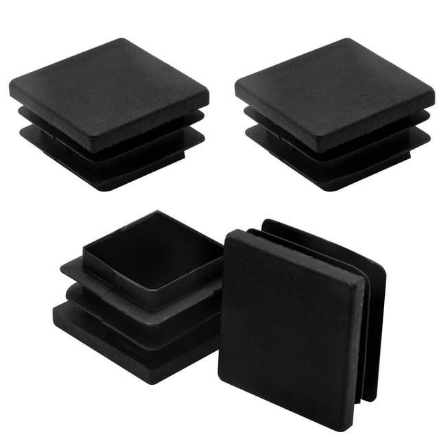 Tapón de tubo de plástico cuadrado TANGJMXG 2 pulgadas 50 mm Negro