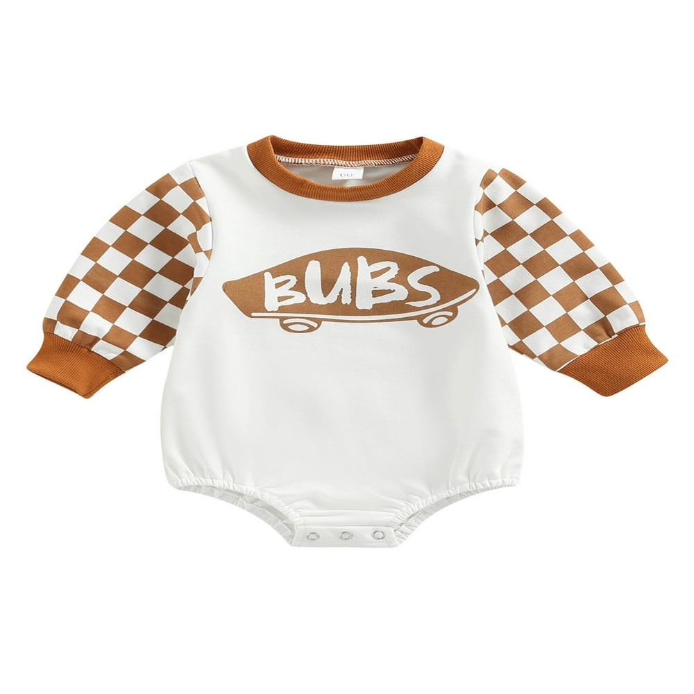 Kids Baby Girls Long Sleeve Romper Infant Boys French Fries Letter