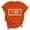 Orange, variant on Valentine's Day Womens Tops Letter Printing Short Sleeve Top Short Sleeve Round Neck Shirt