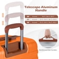thumbnail image 4 of Costway 3-Piece Luggage Set ABS PC Hard Shell Suitcase Set with TSA Lock Telescope Aluminum Handles & 360° Spinner Wheels, 4 of 10