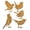 B, variant on Dserhfy 1/4/5Pcs Rusty Bird Silhouette Garden Decoration Weather-proof Outdoor Courtyard Yard Backyard Lawn Metal Chick Duck Squirrel Iron Art Stake Ornament