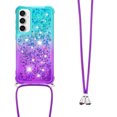 thumbnail image 3 of Funda para Samsung Galaxy S23 FE 5G Brillantina Líquida Divertida Reluciente y con Cristales en Movimiento Cuerpo Cruzado con Cordón Ajustable, 3 of 5