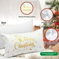 thumbnail image 5 of White and Gold Bronzing Christmas Lumbar Throw Pillow Covers 12x20 Set of 4, Decorative Long Xmas Cushion Covers Pillow Cases 12 x 20 for Home Bedroom Room Holiday Couch Decor Decorations, 5 of 6