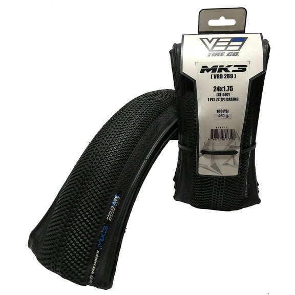 2 Vee Tire BMX MK3 24X1.75 Pair Folding Bead Bike Tires Low Specific Gravity BMX