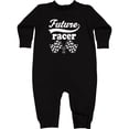 thumbnail image 2 of Inktastic Future Racer Car Racing Baby Fleece Romper, 2 of 4